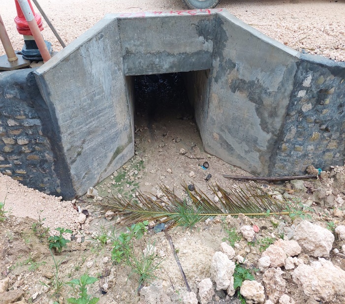 Concrete box culvert under construction by ETDL