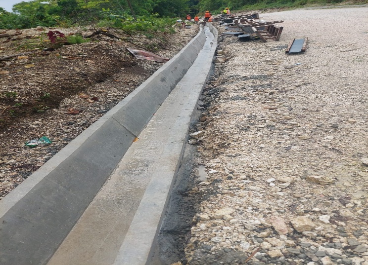Roadside drain and formation works